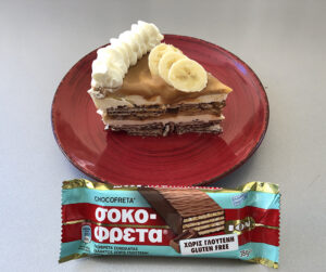 Εύκολο Banoffee ψυγείου με ΙΟΝ Σοκοφρέτα Γάλακτος χωρίς γλουτένη, από την Μάγδα Γοδόση και το ionswe...